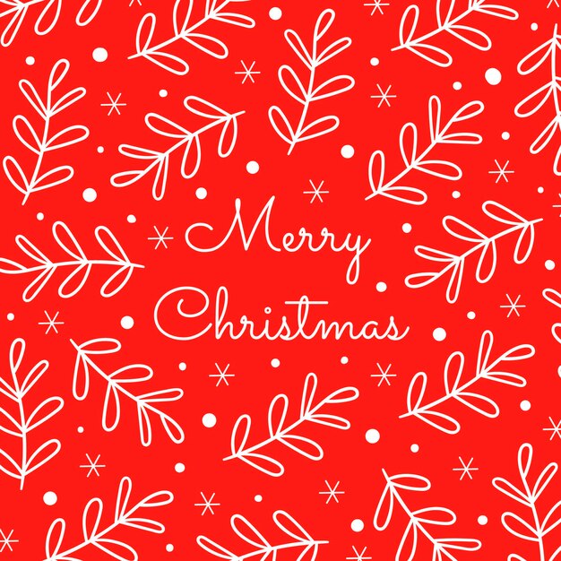 Feliz Navidad, letras dibujadas a mano. Caligrafía navideña. Ilustración vectorial