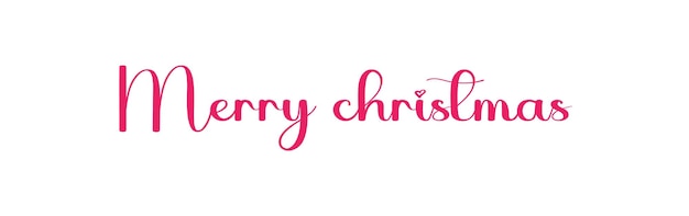 Feliz Navidad letras a mano caligrafía fondo aislado elemento de ilustración vectorial de vacaciones