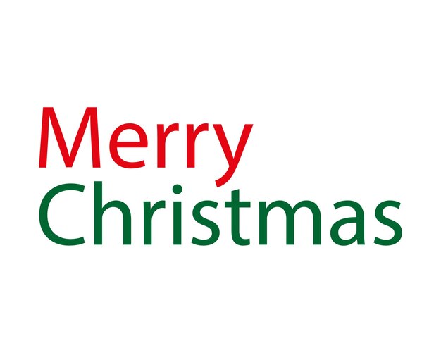 Feliz Navidad letras a mano caligrafía fondo aislado elemento de ilustración vectorial de vacaciones