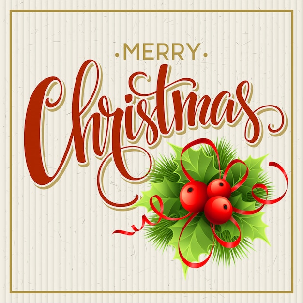Feliz Navidad letras tarjeta de felicitación
