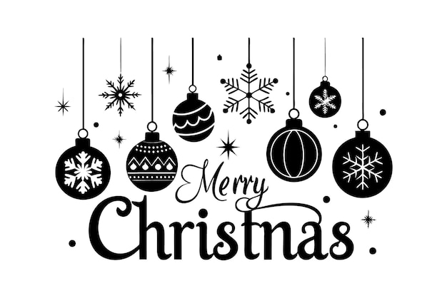Feliz Navidad Letras Vector elegante manuscrito para saludos festivos de vacaciones