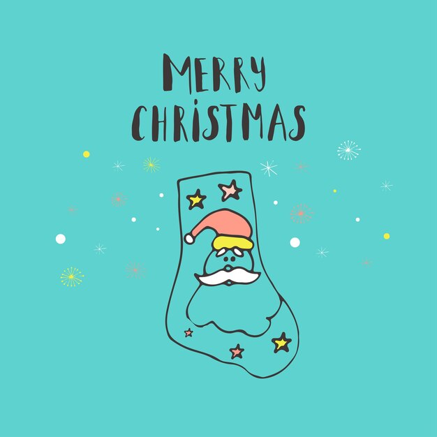 Feliz Navidad linda tarjeta de felicitación para regalos. Estilo escandinavo de carteles para invitación, habitación infantil, decoración infantil, diseño de interiores.