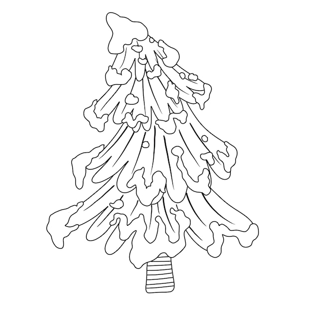 Feliz Navidad Navidad elementos aislados página para colorear para niños