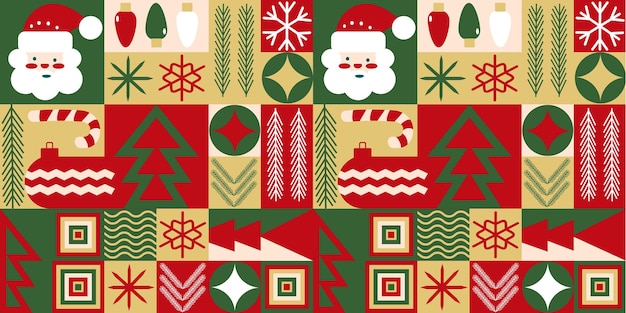 Feliz Navidad Navidad patrón sin costura geométrico escandinavo