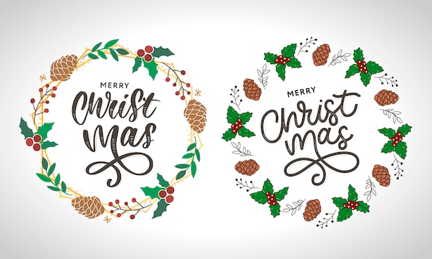 Feliz Navidad oro brillante diseño de letras.