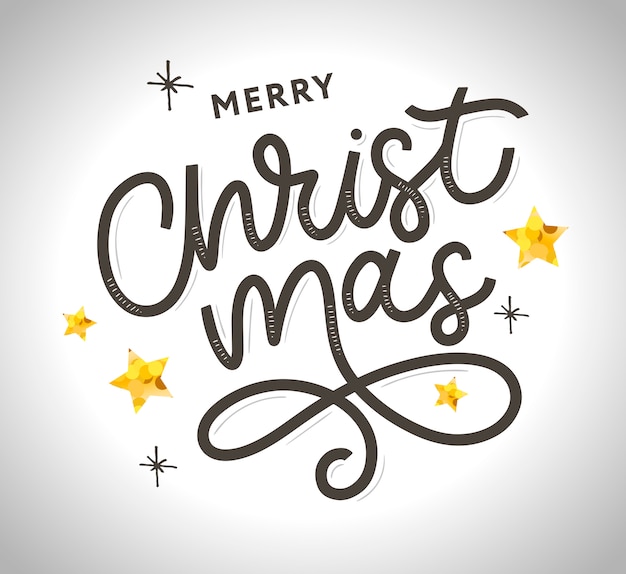 Feliz Navidad oro brillante ilustración de letras