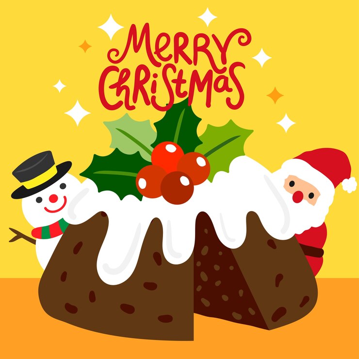 Vector feliz navidad pasteles vector.