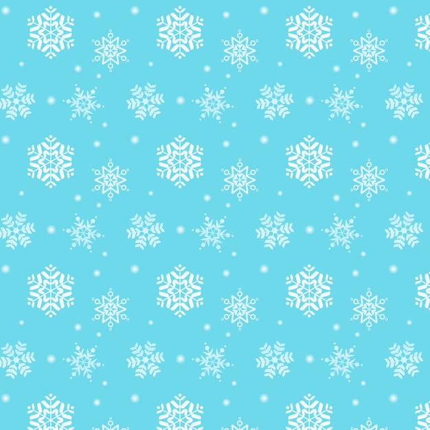 Vector feliz navidad. patrón de copo de nieve sobre un fondo azul