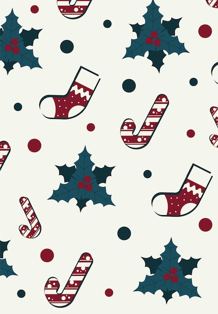 Feliz Navidad plantilla de tarjeta de felicitación plana