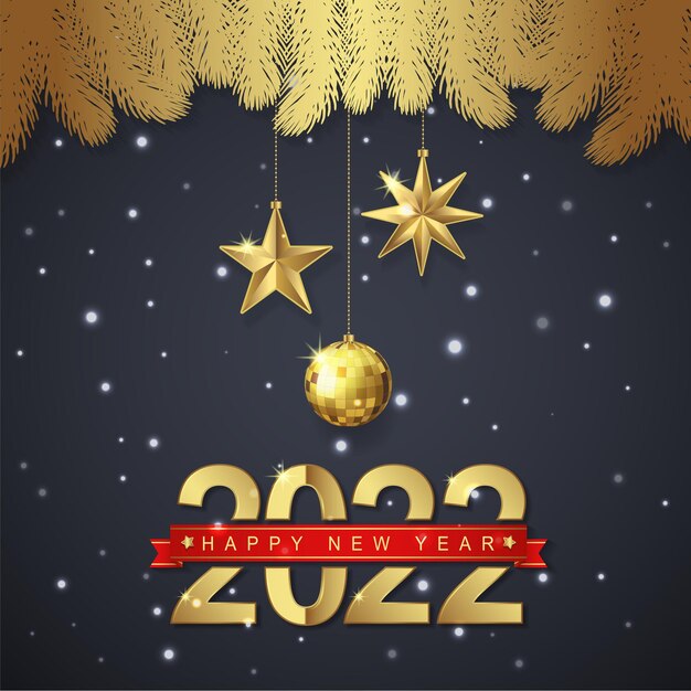 Feliz navidad y próspero año nuevo 2022 banner