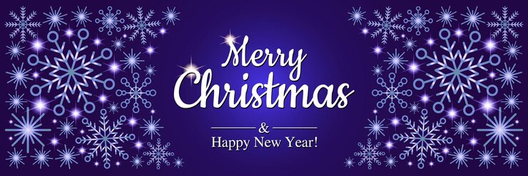Feliz navidad y próspero año nuevo banner festivo