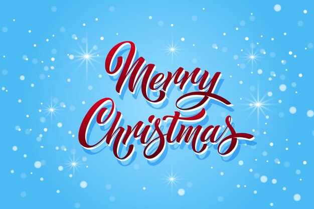 Feliz Navidad y próspero año nuevo caligrafía de letras a mano