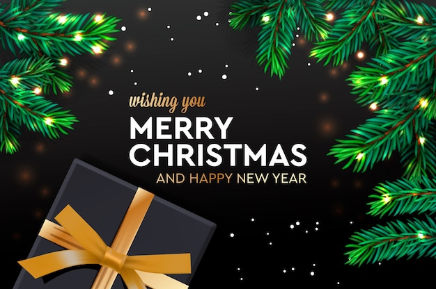 Feliz navidad y próspero año nuevo. Cartel de Navidad, tarjeta de felicitación, sitio web.