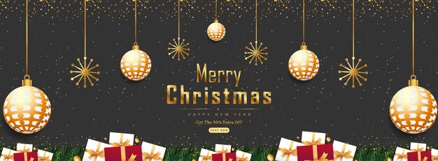 Feliz Navidad y próspero año nuevo Fondo abstracto con elementos de Navidad realistas Vector