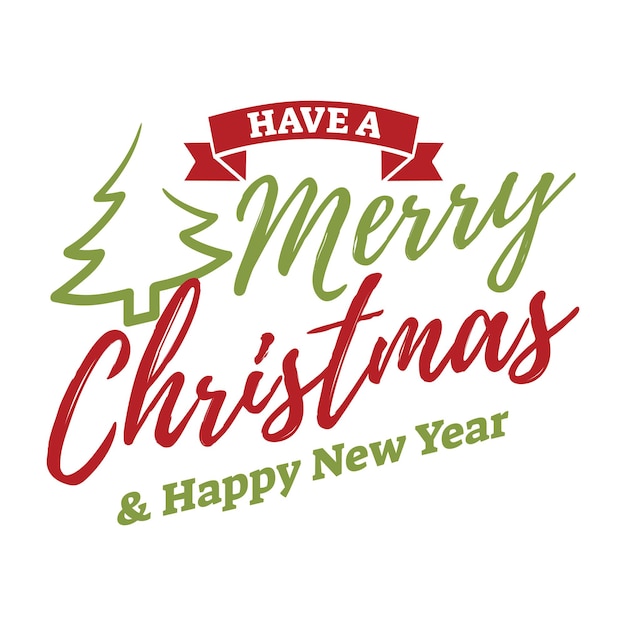 Feliz navidad y próspero año nuevo fondo de letras, diseño de fondo de Navidad