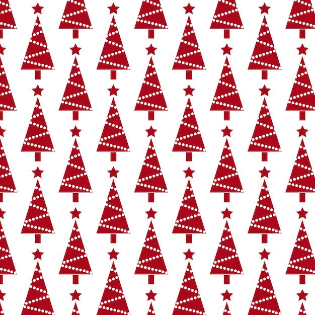 Feliz Navidad y próspero año nuevo Patrón festivo sin costuras en colores rojo y blanco