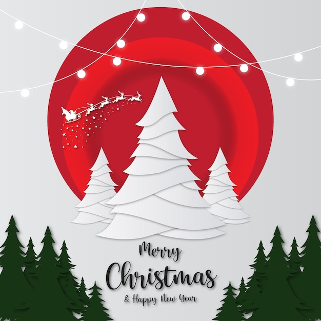 Feliz Navidad y próspero año nuevo plantilla de publicación en redes sociales