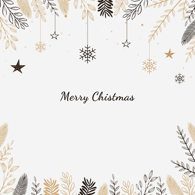 Feliz Navidad y próspero año nuevo tarjeta de felicitación ilustración vectorial