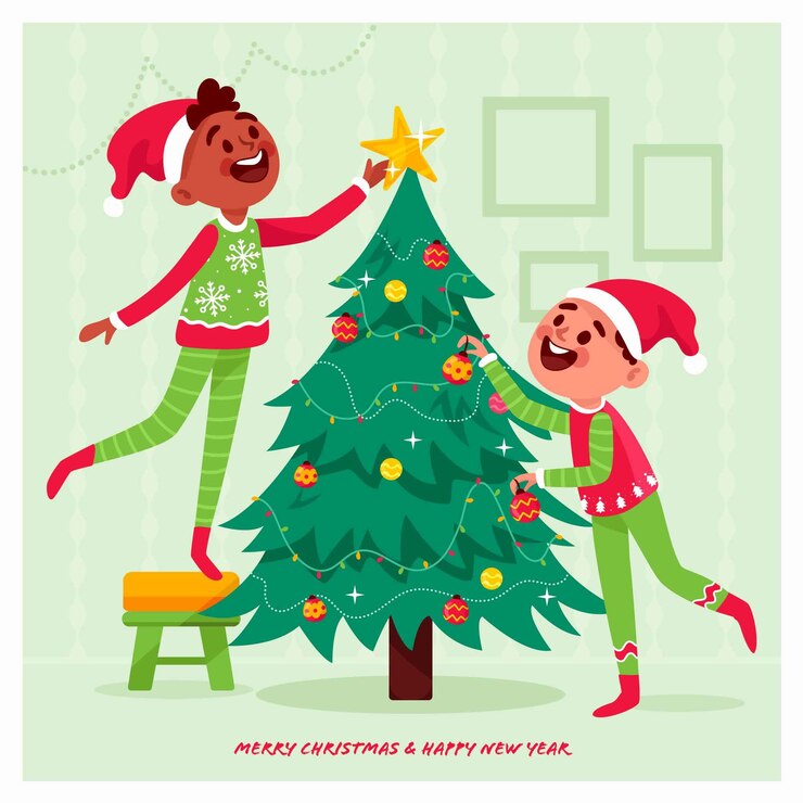 Feliz navidad y próspero año nuevo tarjeta