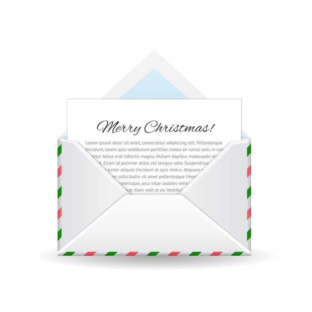 Feliz Navidad y próspero año nuevo Vector carta de mensaje de Santa desde el polo norte