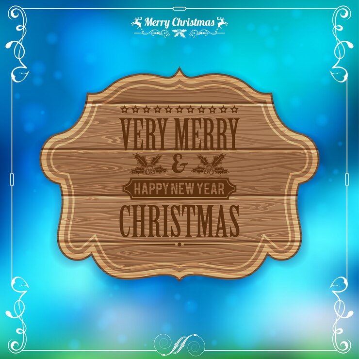 Vector feliz navidad y próspero año nuevo