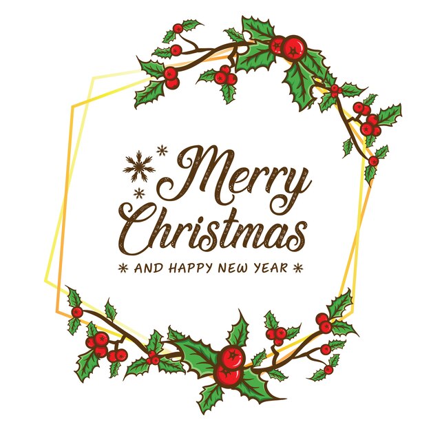 Feliz Navidad que enmarca la plantilla de fondo