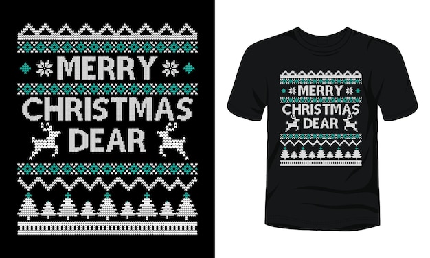 Feliz Navidad querido diseño de suéter feo.