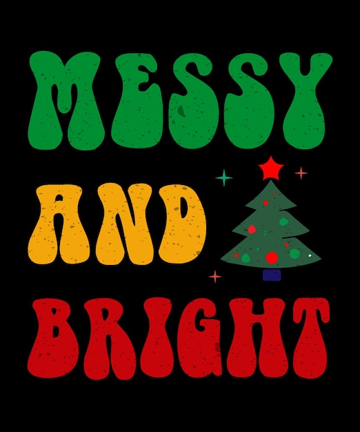 Feliz Navidad Retro SVG Mejor diseño de camiseta, camiseta de vacaciones, camiseta de tipografía Vector Premium