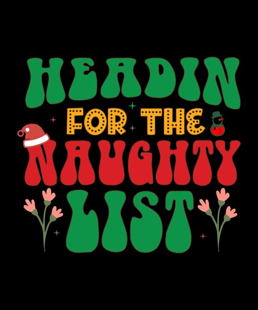 Feliz Navidad Retro SVG Mejor diseño de camiseta, Navidad, camiseta de tipografía Vector Premium