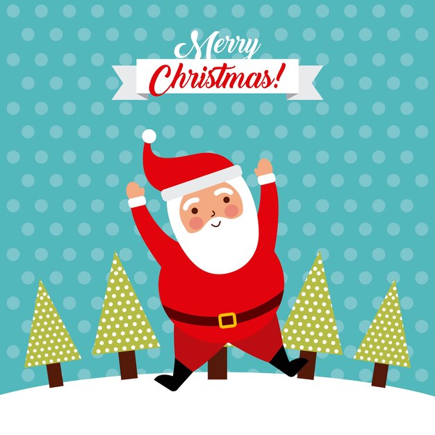 Feliz Navidad salto santa claus gracioso