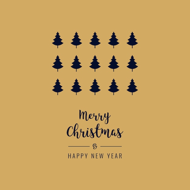 Feliz Navidad saludo tarjeta de texto fondo dorado