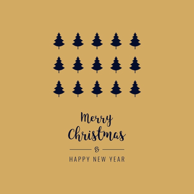 Feliz Navidad saludo tarjeta de texto fondo dorado