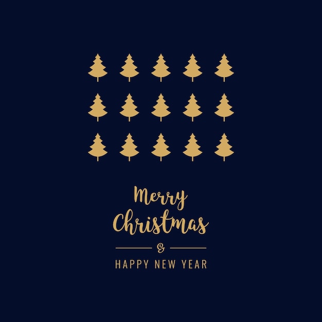 Feliz Navidad saludo tarjeta de texto fondo dorado
