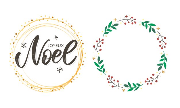 Feliz Navidad saludos en idioma francés. Feliz Navidad.