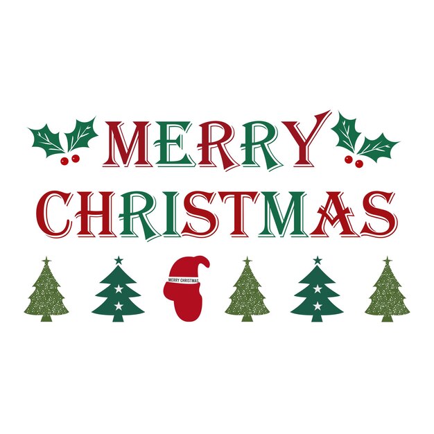 Feliz Navidad Saludos de texto Caligrafía