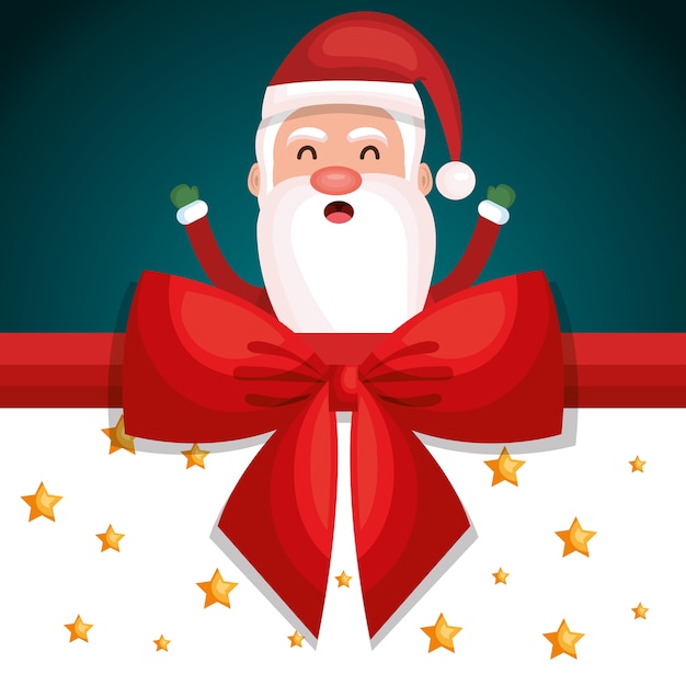 feliz navidad, santa claus, carácter, vector, ilustración, diseño