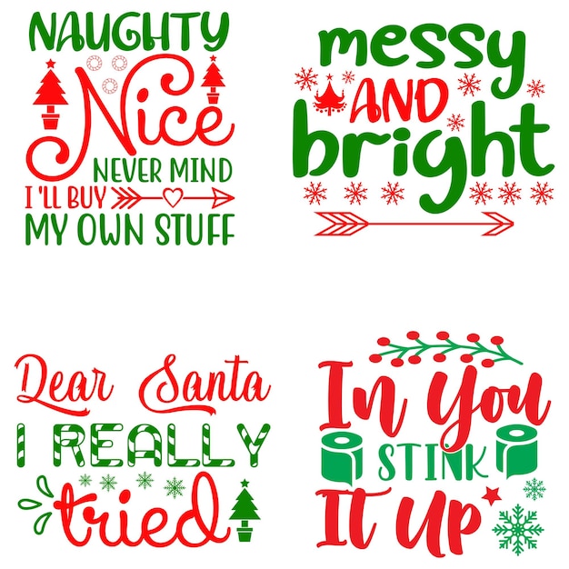 Vector feliz navidad svg cotizaciones tipografía diseño