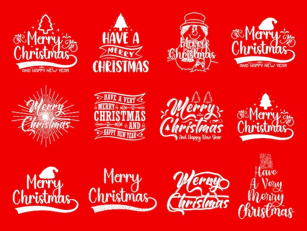Feliz Navidad SVG paquete nuevo diseño Feliz Año Nuevo svg paquete