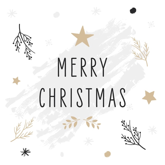 Feliz Navidad tarjeta de felicitación letras de fondo blanco