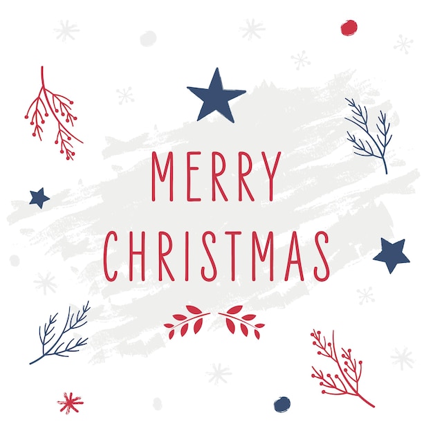 Feliz Navidad tarjeta de felicitación letras de fondo blanco
