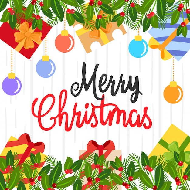 Feliz Navidad tarjeta de felicitación.