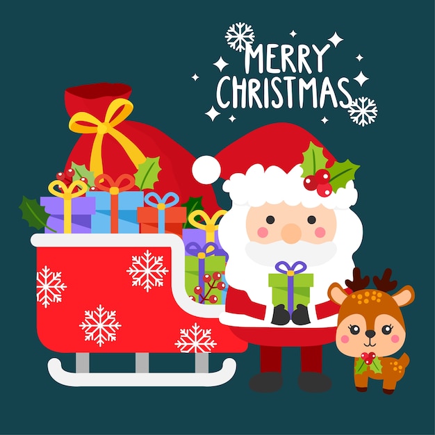 Feliz Navidad tarjeta de felicitación.