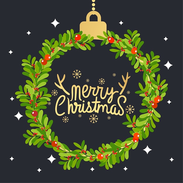 Feliz Navidad tarjeta de felicitación.