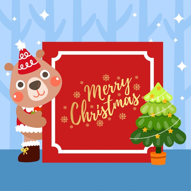 Feliz Navidad tarjeta de felicitación.