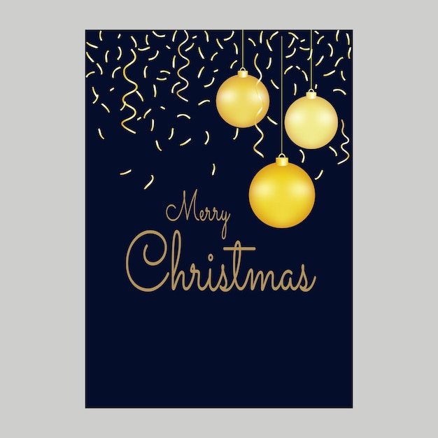 Feliz Navidad una tarjeta postal moderna con elementos de texto de felicitación
