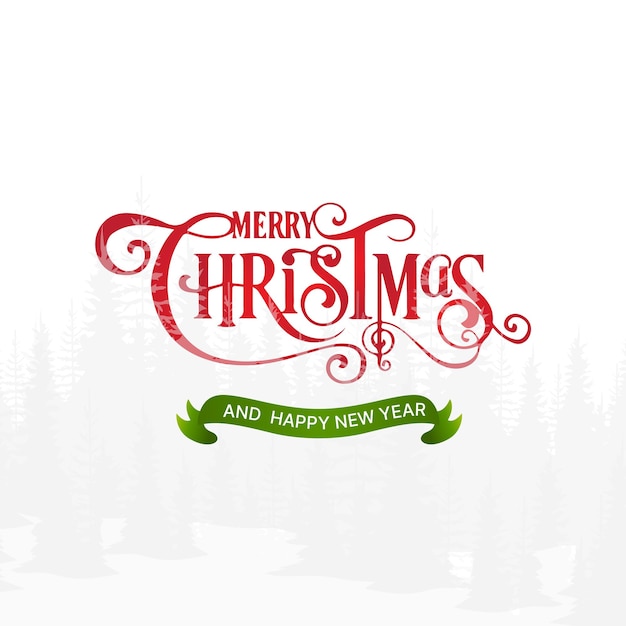 Feliz Navidad texto de diseño vectorial