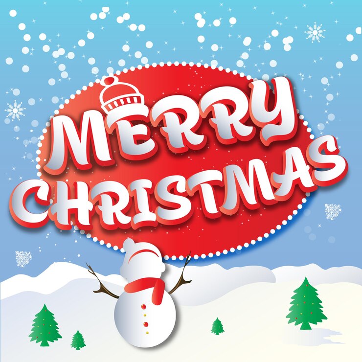 feliz navidad con tipo rojo
