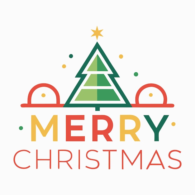 Feliz Navidad tipografía arte vectorial