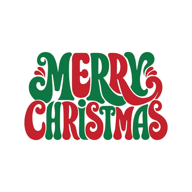 feliz navidad tipografía diseño vectorial con fondo blanco