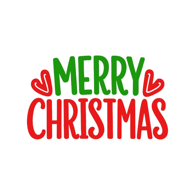 feliz navidad tipografía diseño vectorial con fondo blanco